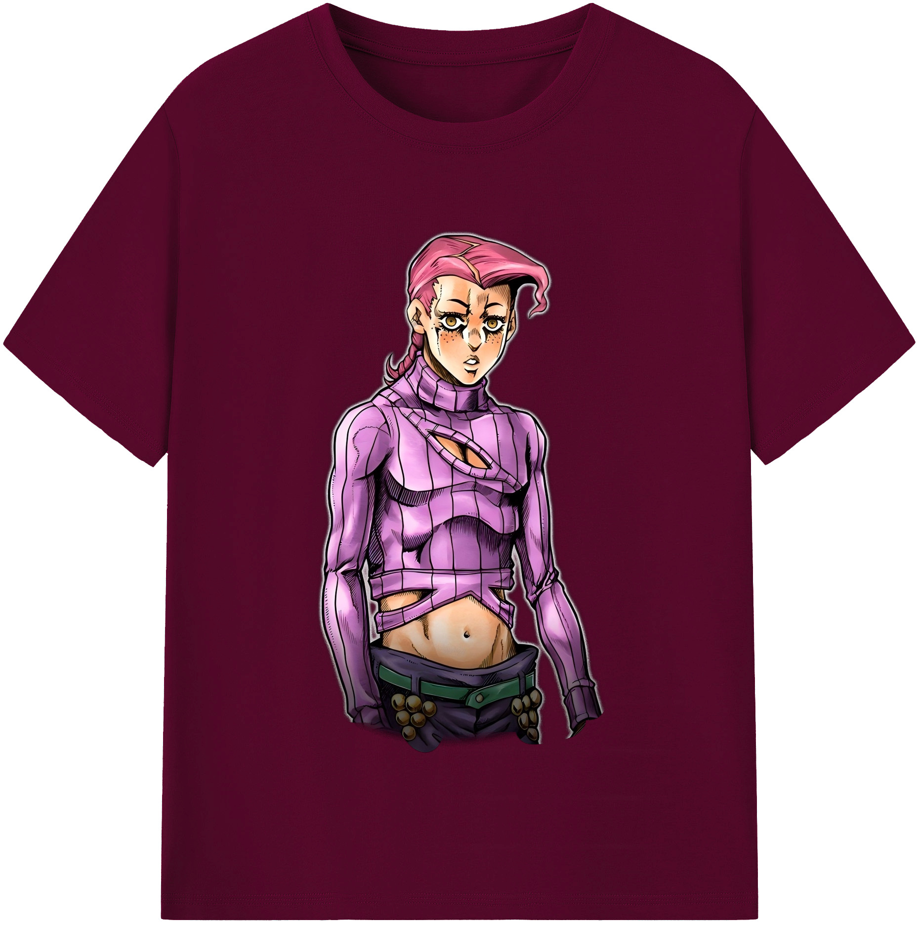 （画像用） ジョジョの奇妙な冒険 ビネガー?ドッピオ JoJo's Bizarre Adventure Vinegar Doppio レディースカジュアルプリントTシャツ（綿100％）